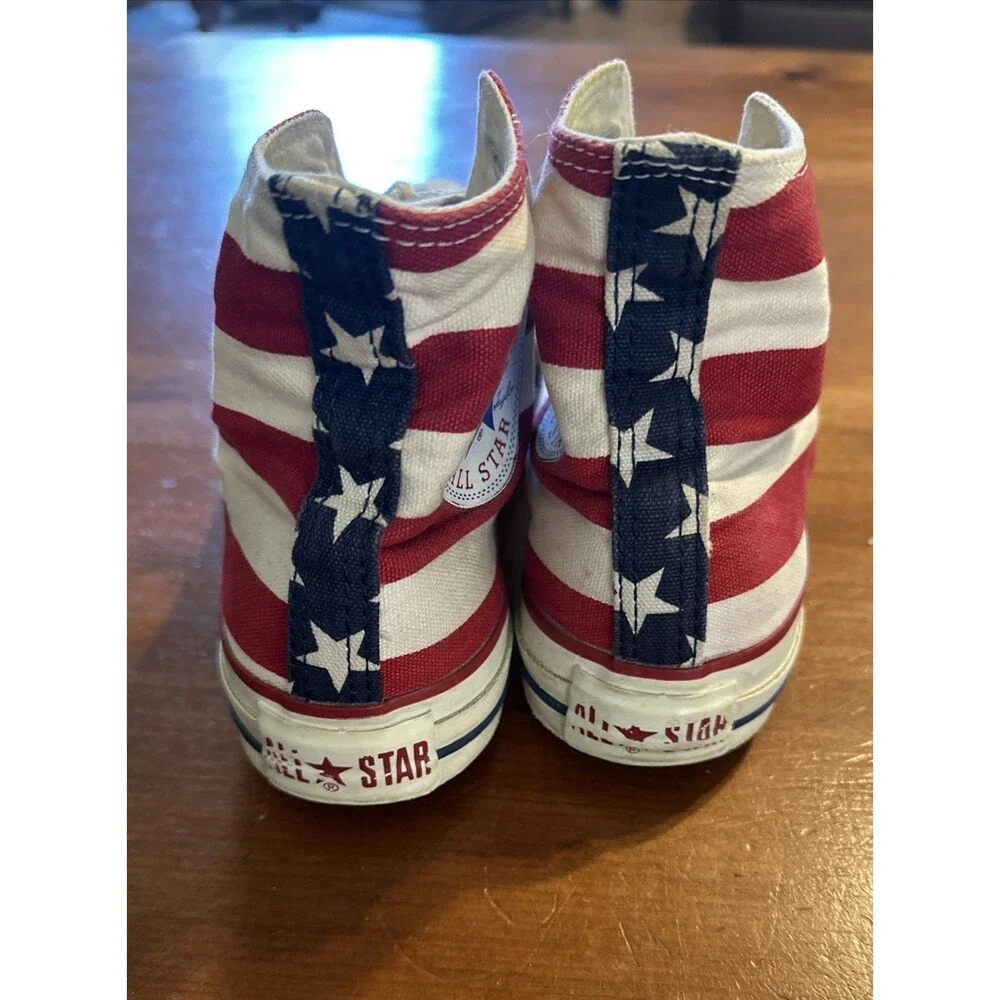 Vintage Converse USA Flag Chuck Taylor All Star Hi Top Shoes Men’s 7 Women’s 9